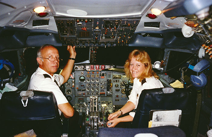 1990: Flying with Christine McKinley - one of my last flights in a UPS B 727
